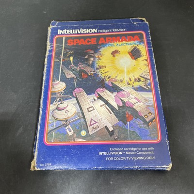 Intellivision Mattel Electronics Space Armada Cartridge, Box/Manual - Pre-Owned