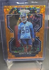 2021 Panini Prizm - Rookie Monty Rice #420 Orange Disco Prizm (RC)