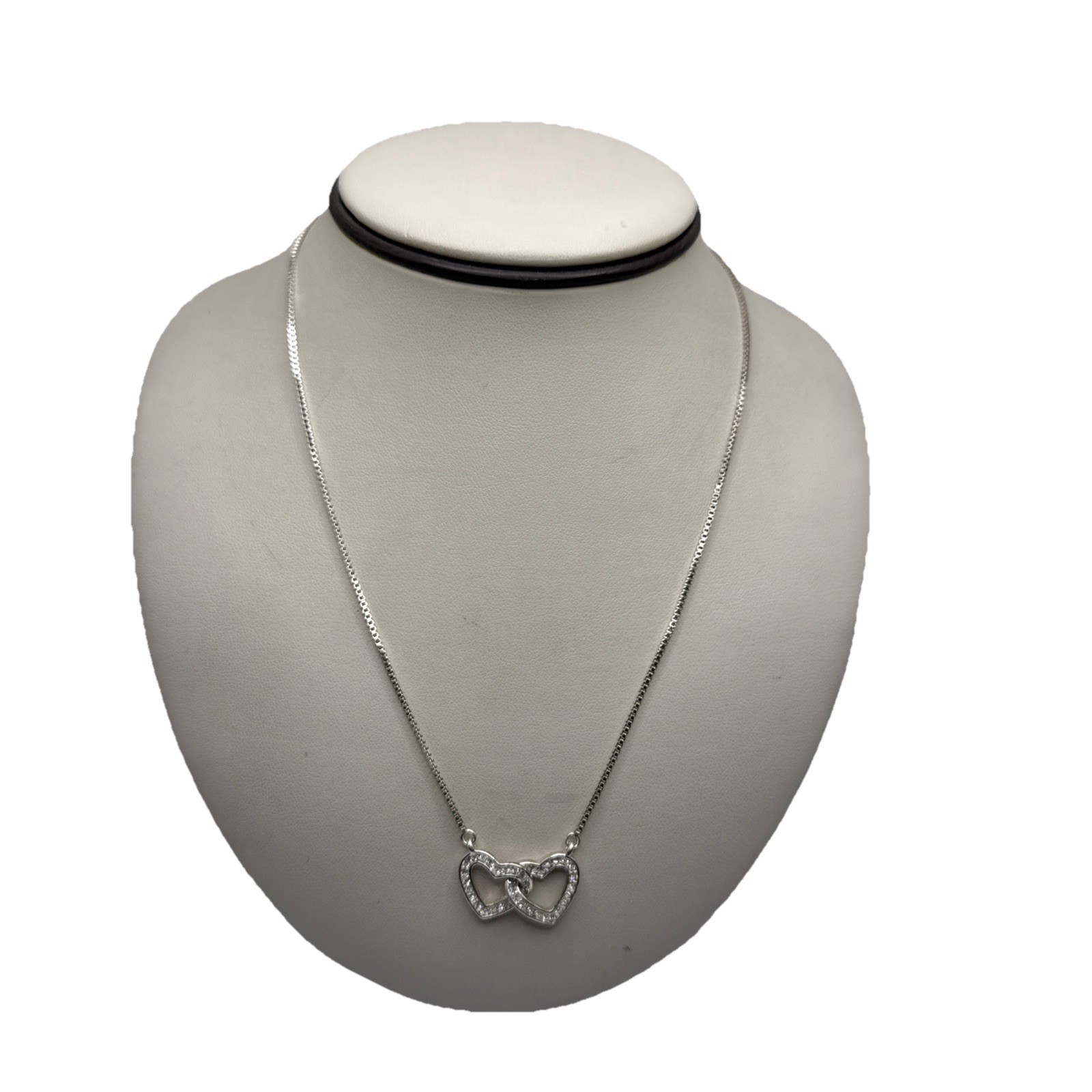 Ann Klein Interlocking Heart Adjustable Necklace … - image 1