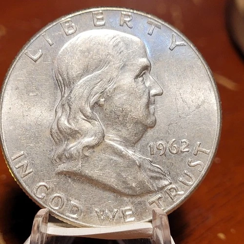 1962 P Franklin Half Dollar BU Slider 90% Silver