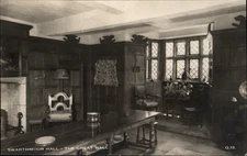 RPPC Swarthmoor Hall The Great Hall vintage postcard f711