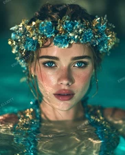 8x10 Photo Art Print - Gorgeous Blue Eyes Girl Photography Pretty Female Picture
