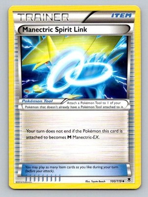 2014 Pokemon Card XY Phantom Forces Manectric Spirit Link 100/119