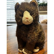 Ty Classic Pounce Cat Plush 1999 Vintage Brown Tortoiseshell White Face Stuffed