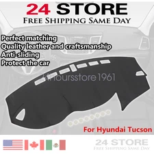 Leather Dash Panels Cover Fit Hyundai Tucson 2015-2018 Dash Cover Dashboard Mat