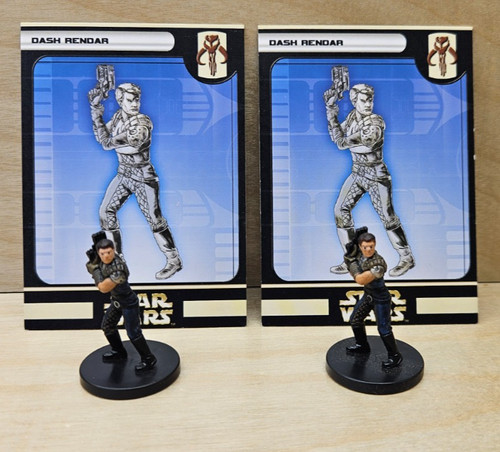 Star Wars Miniature - Dash Rendar - 16/60 - Lot Of 2 - 2005 RARE