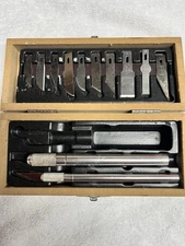 x-acto knife set wood box 11 Blades Two Handles