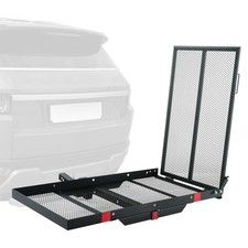 Uimoso Hitch Mount Cargo Carrier Wheelchair Scooter Rack Foldable Loading Ramp