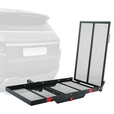 Uimoso Hitch Mount Cargo Carrier Wheelchair Scooter Rack Foldable Loading Ramp