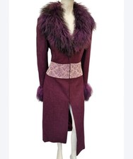 Karen Millen Afghan Vintage Lady's Coat Sz 14 12 VGC 