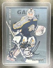 1999-00 In The Game Be a Player Signature Series Mike Dunham Silver Auto