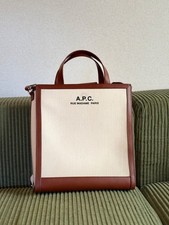 A.P.C. Tote bag canvas x leather