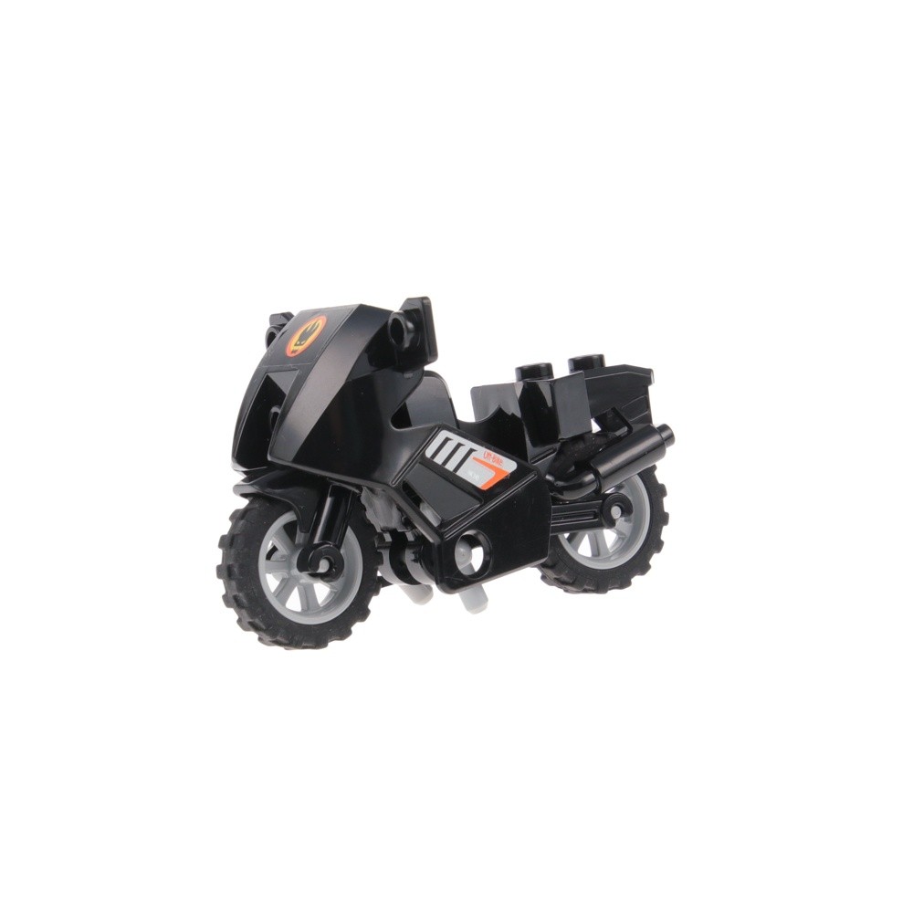 1x LEGO City Motorcycle Agent Villain Logo Stand Black Gray 50859b 52035pb04