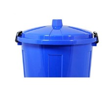 Coperchio Per Bidone Immondizia 50 Lt - PVC Sovrapponibile, Nero, Antiodore, Anti-Animali - Foto 8