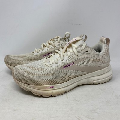 Brooks Trace 4 Womens Running Shoes Cream White Purple 1204411B111 Size 7 B