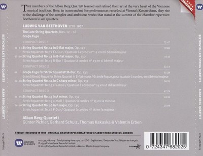 ALBAN BERG QUARTET BEETHOVEN: THE LATE STRING QUARTETS NEW CD
