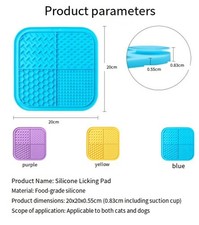 Lick Mat for Dogs  Cats 3 Pack with Suction Cups, Dog Lick Mat for Reli Anxiety