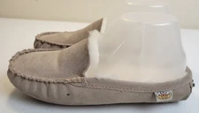 Emu Ridge Australia Tan Suede Shearling Lined Slippers Women's Size Small (6-7)