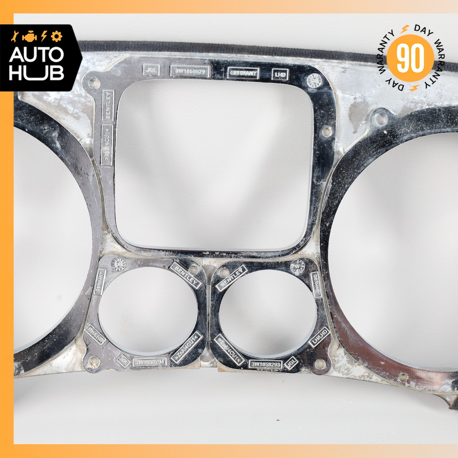 03-13 Bentley Continental GT GTC Dash Panel Speedometer Bezel Trim Wood OEM 31k