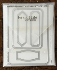 SIZZIX Stampin' Up Big Shot PROJECT LIFE CARDS & LABELS FRAMELITS DIES  135707