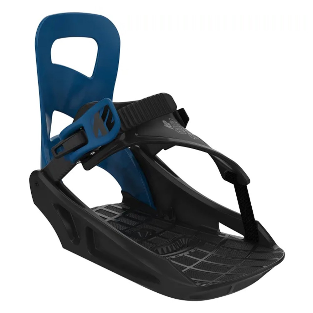 Fixations de snowboard Mini Turbo Blue bleues juniors pour l'apprentissage