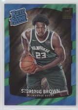 2017-18 Panini Donruss Rated Rookies Green Flood Sterling Brown #165 0c6