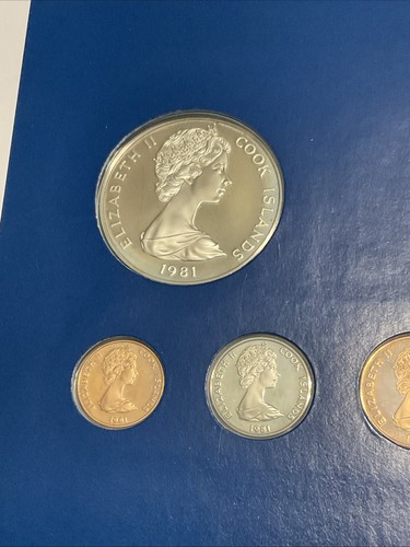 1981 Cook Islands The Royal Wedding 7 Coin Proof Set With Edge Lettering on $1 - Picture 6 of 9