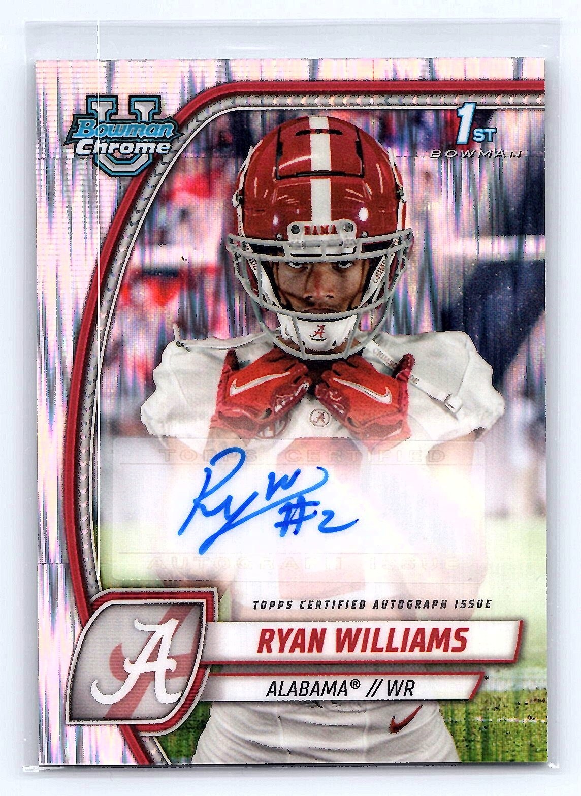 Ryan Williams 2024 Bowman University Chrome Prospect Auto Stealth Refractor *ka