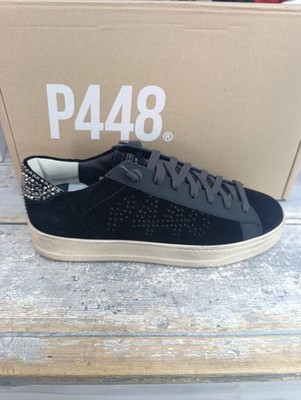 P448 John o Jack Damensneaker Schwarz, Größe EU 39, Flach