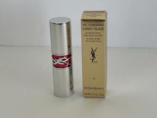 YSL Yves Saint Laurent Lipstick Loveshine Candy Glaze 15 Showcasing Nude NEW