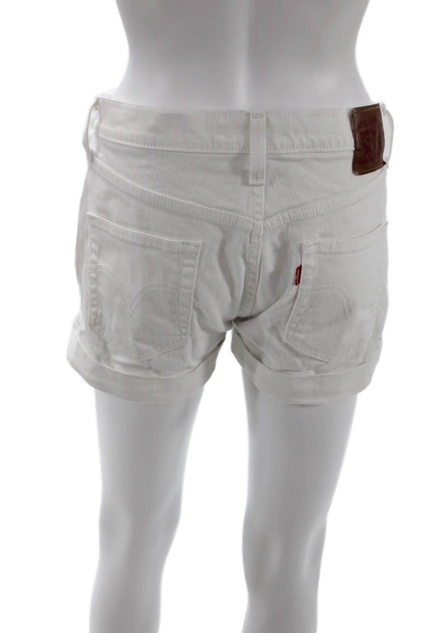 Levis Unisex White Button Front Solid Cotton Beac… - image 3