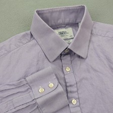 Charles Tyrwhitt Shirt Mens 16 34 Purple Extra Slim Fit Cotton Long Sleeve Dress