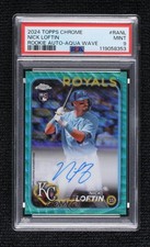 2024 Chrome Rookie Aqua Wave Refractor 46/199 Nick Loftin PSA 9 MINT Auto 16wc