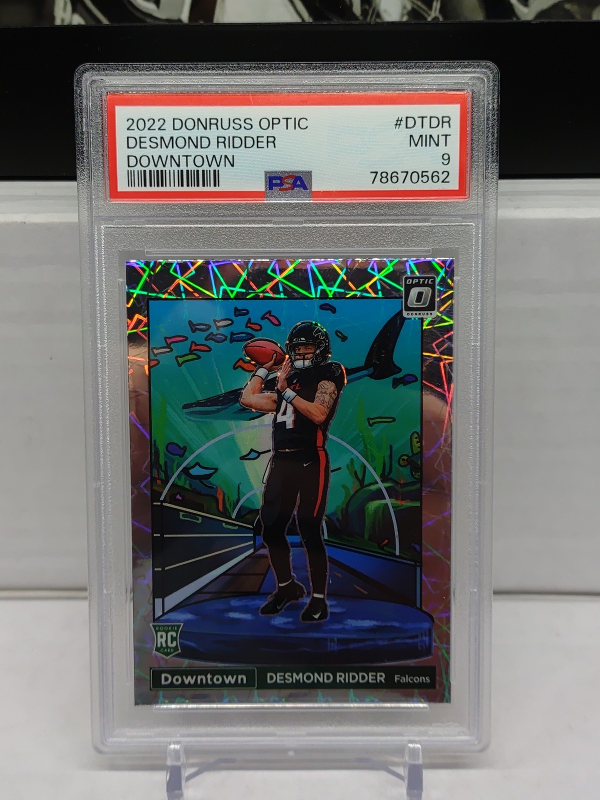 2022 Panini Donruss Optic Downtown Desmond Ridder #DT-DR (RC) Lazer Prizm