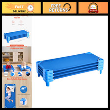 Stackable Portable Toddler Nap Cots - Pack of 4, Standard Size Daycare Beds for