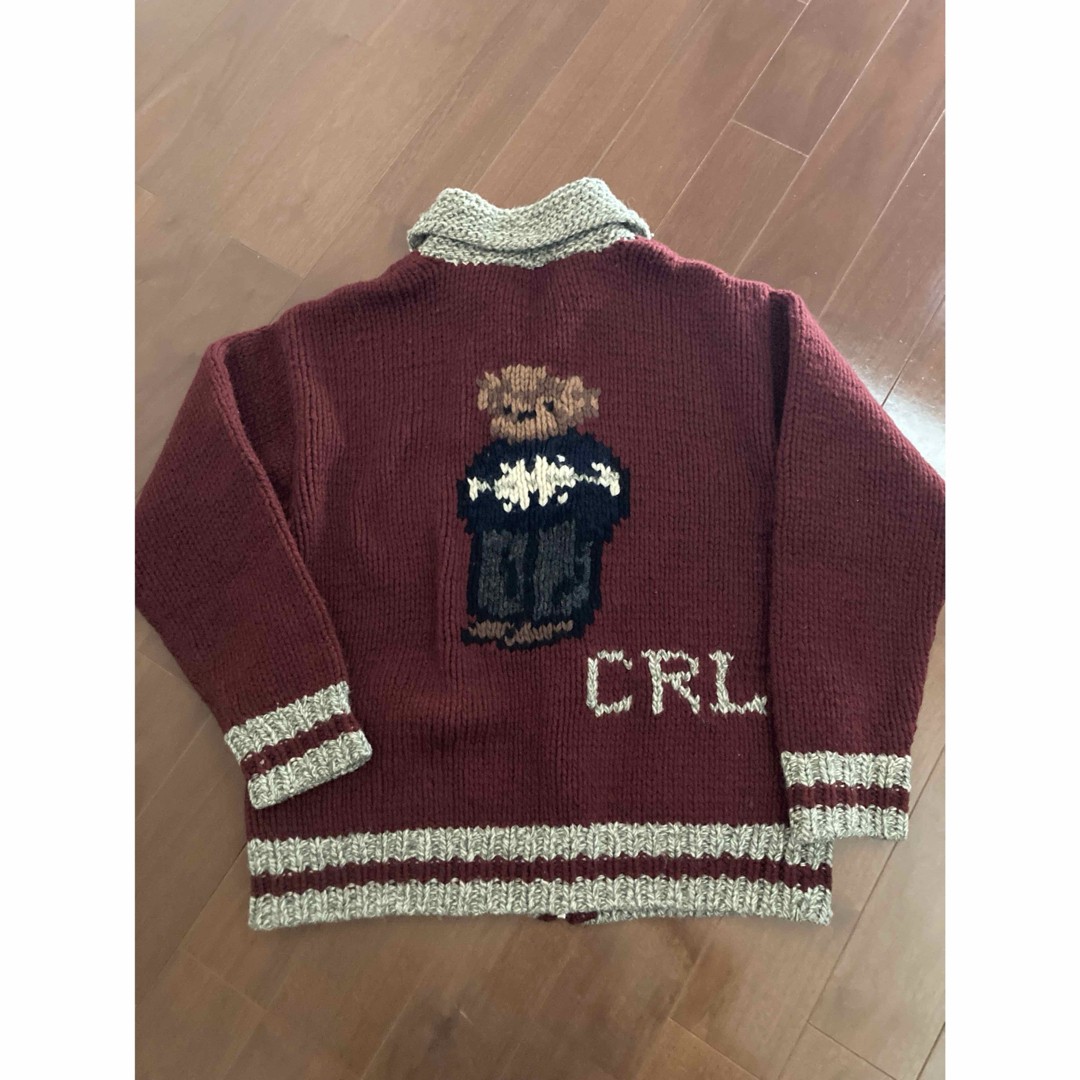 Vintage 2000's Chaps Ralph Lauren Cowichan Knit Jacket Size M Dark Red image 3