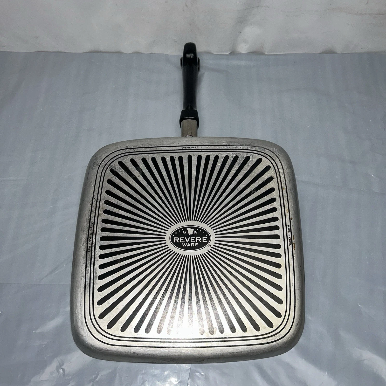 Vintage Revere Ware 10.5” Square Griddle Pan Flat Nonstick Vintage Cookware