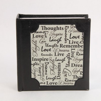 Thoughts Journal Diary Love Laugh Memories Black 5.5'' Square - Pre-Owned