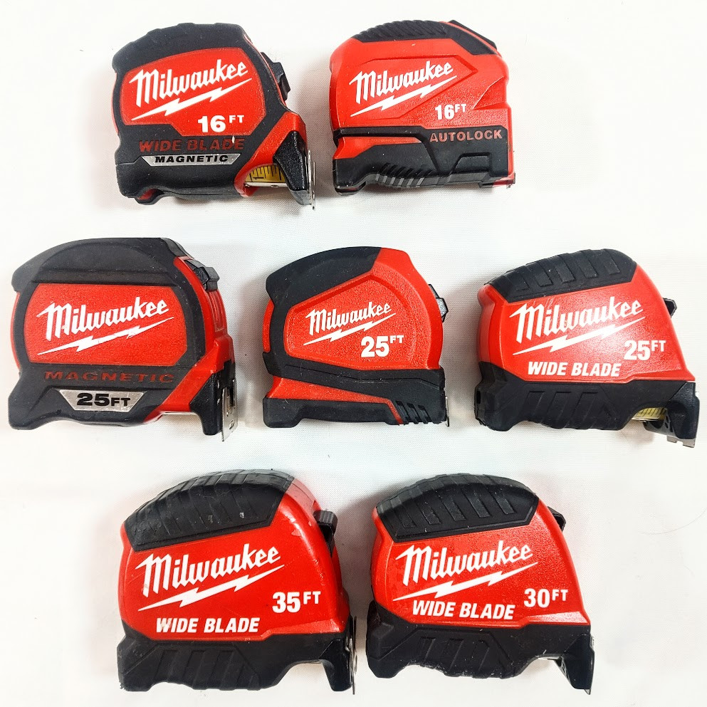 Lot 7-piece 16, 25, 30 & 35 Ft. Wide, Magnetic & Autolock
