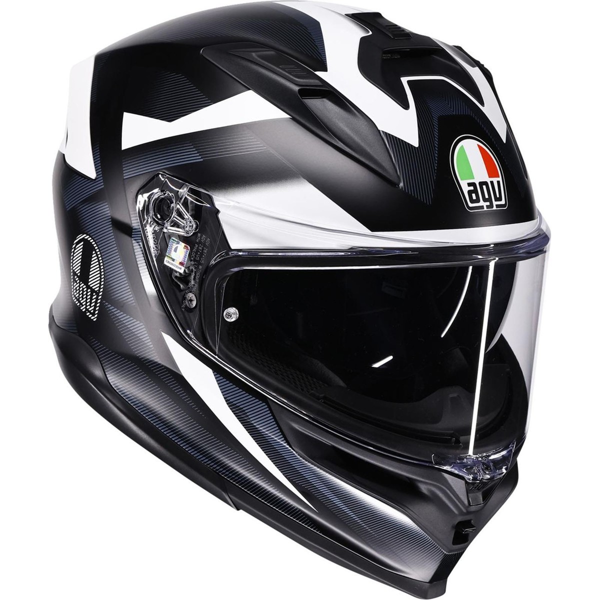 AGV Helmets K7 Helmet - Glimpse - Matte Black/White - Large