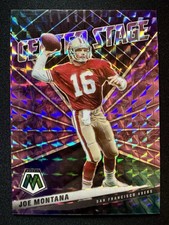 2021 Panini Mosaic Joe Montana Center Stage #CS16 Purple /49 49ers