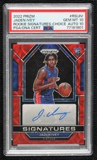 2022-23 Panini Prizm Rookie Signatures Choice Jaden Ivey PSA 10 GEM MT Auto 14t3