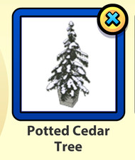 Webkinz Online Potted Cedar Tree Plant Virtual Item