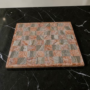 Vintage Handcrafted Polished Onyx Marble Chessboard