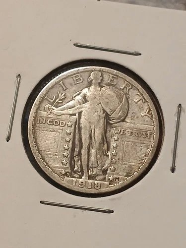 1918 S Standing Liberty Quarter Vf Xf