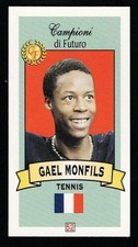 Tarjeta de tenis rara #52 GAEL MONFILS 2003-04 Collezioni Firenze CAMPIONI DI FUTURO