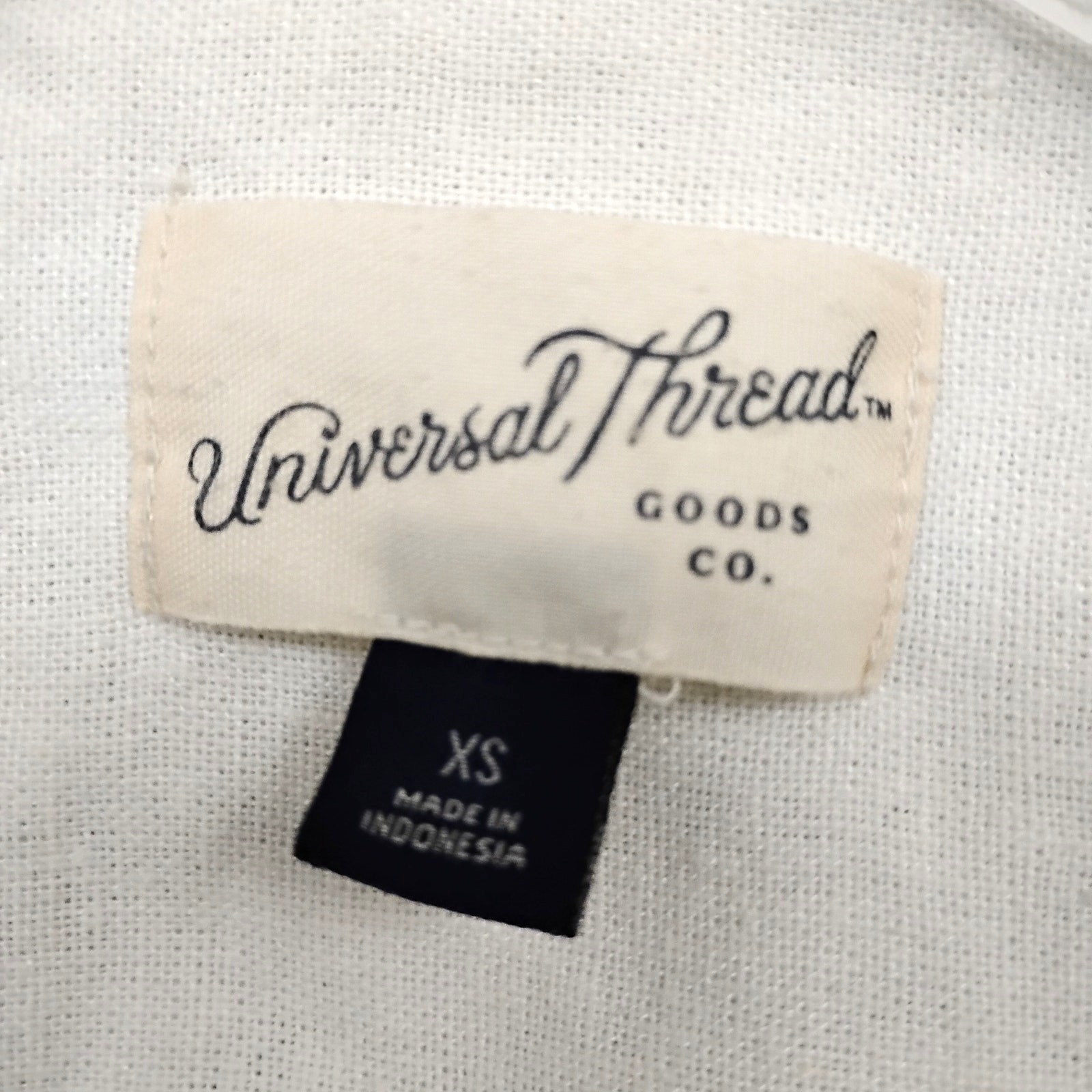Universal Thread Button Down Shirt XS White Linen… - image 4
