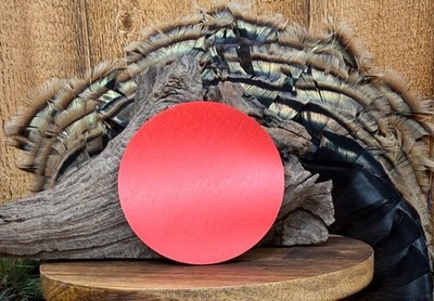 1- Pc 3'' Red Smooth Finish Anodized Aluminum Pre-cut Disc Turkey Call Supplies