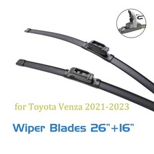 2,Wipers Blades 26" 16" for Toyota Venza 2021-2023 All-seasons Front J-hook
