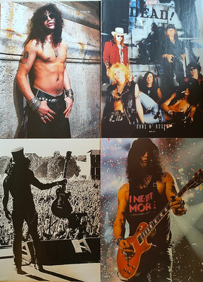 4 x SLASH, GUNS N ROSES A4 Magazine Posters  KERRANG sh ###